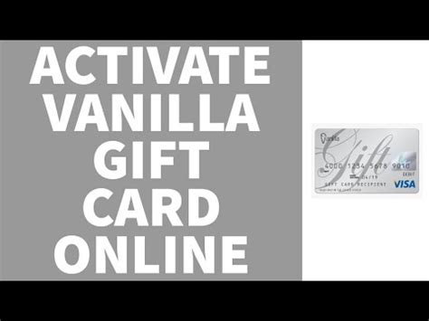 How To Activate A Vanilla Gift Card